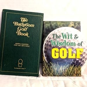 Set Of 2 "Golf' Books Wit & Wisdom And Bathroom Quips/Quizzes
